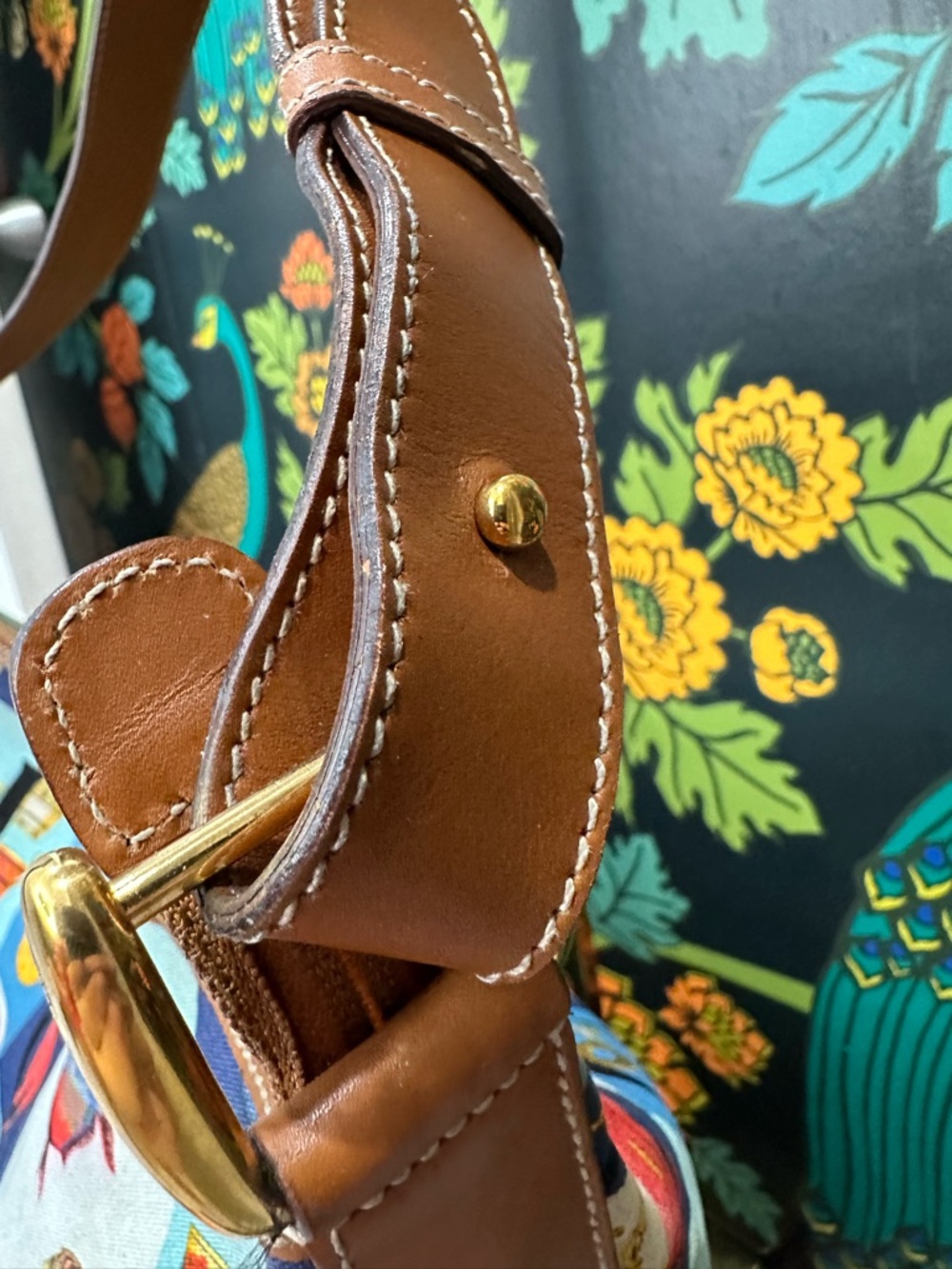 Vintage Gucci Alphabet Print Canvas Shoulder Bag Bamboo Charm Y2K Italy - Picture 12 of 12